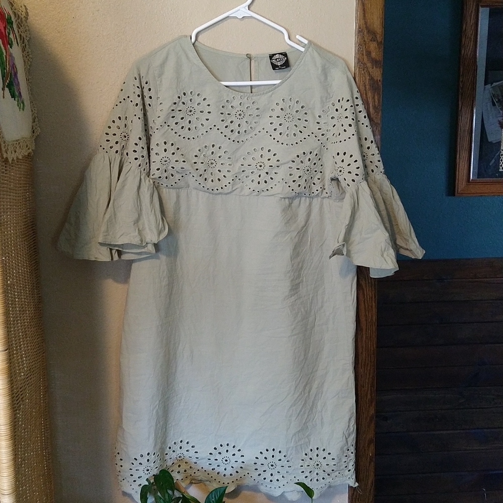 Cal Style Bell Sleeve Dress